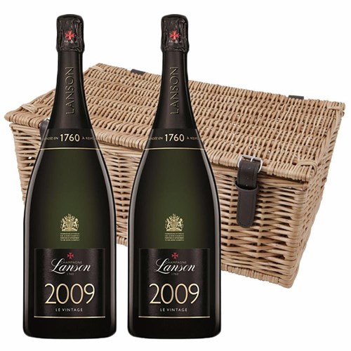 Magnum of Lanson Le Vintage 2009 Champagne 150cl Duo Magnum Hamper (2x150cl)
